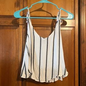 Forever 21 Tank Top Black and White Stripe Design Size Small